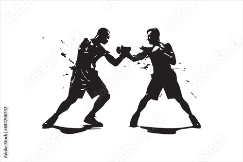 Boxer black silhouette vector design, illustration, vector, kickboxing, competition, design, athlete, clip art, strength, adult, icon, cut out, fighting, glove, gym, karate, shadow, art, symbol, black
