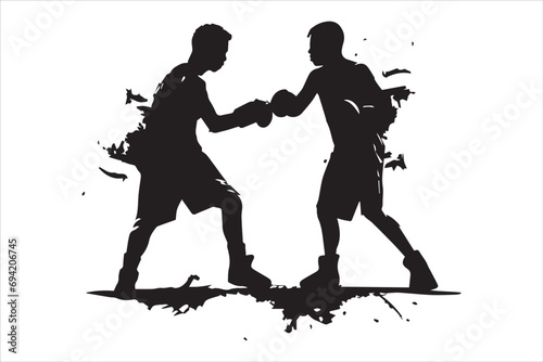 Boxer black silhouette vector design, illustration, vector, kickboxing, competition, design, athlete, clip art, strength, adult, icon, cut out, fighting, glove, gym, karate, shadow, art, symbol, black