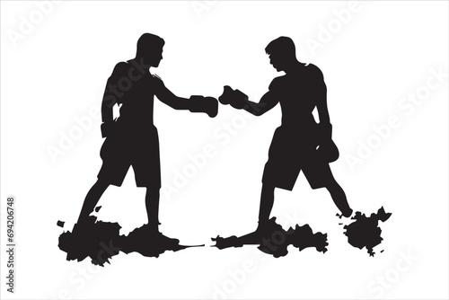 Boxer black silhouette vector design, illustration, vector, kickboxing, competition, design, athlete, clip art, strength, adult, icon, cut out, fighting, glove, gym, karate, shadow, art, symbol, black