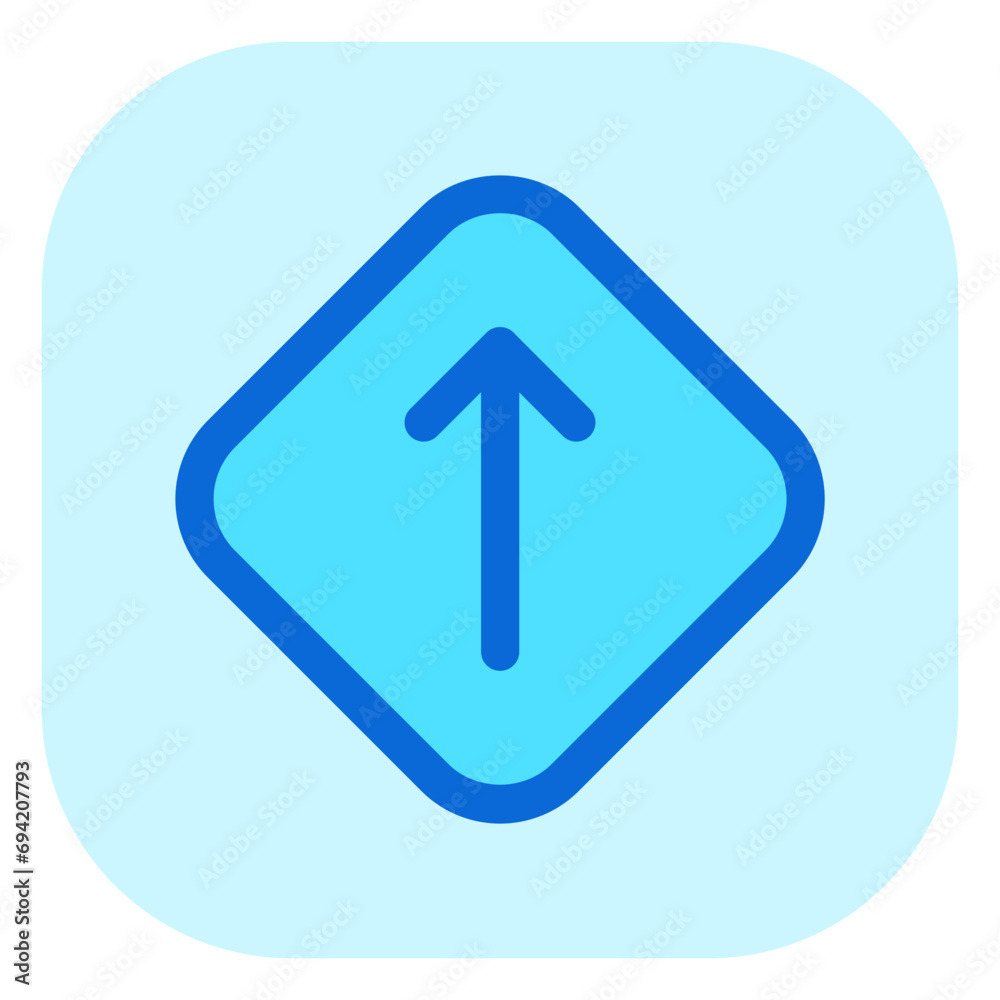 Editable straight road arrow vector icon. Map, location, navigation. Part of a big icon set family. Perfect for web and app interfaces, presentations, infographics, etc Editable straight road arrow vector icon. Map, location, navigation. Part of a big icon set family. Perfect for web and app interfaces, presentations, infographics, etc