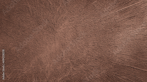 Graphic concrete or cement wall background rough surface mixed mud splash effect and smudge radial line pattern brown gradient.