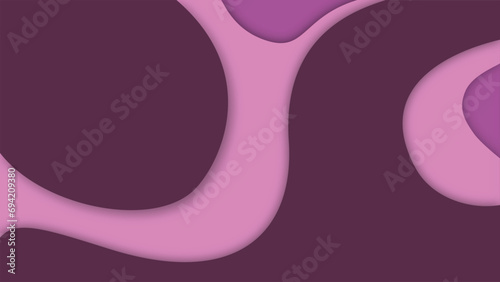 3D Background in paper cut style. Of multi-colored details. Vector illustration with liquid shapes Magenta, Pink, Purple, and Violet color