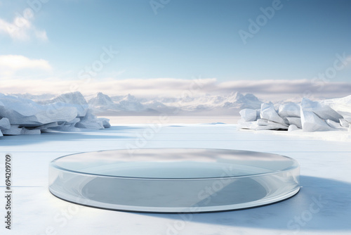 iceberg in jokulsarlon country lagoon polar region snow landscape in winter and blue sky © CREAM 2.0