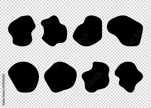 abstract blobs black set for decoration