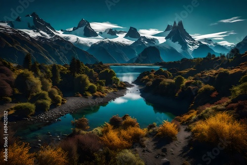 **Beautiful southern Chile landscape. photo