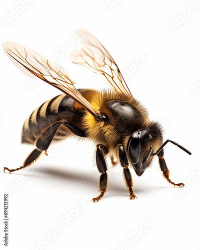 Cute Honey Bee animal nature concept isolated on white background. Bee mascot. © Suel