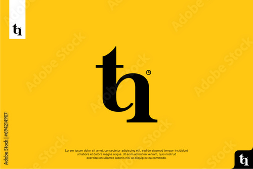 letter TH logo icon