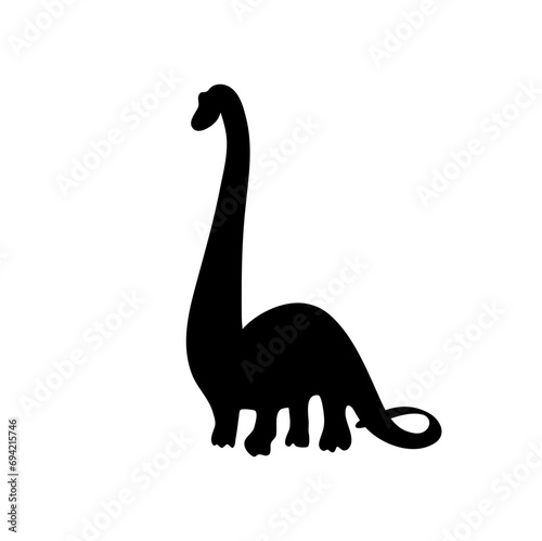 black dinosaur silhouette