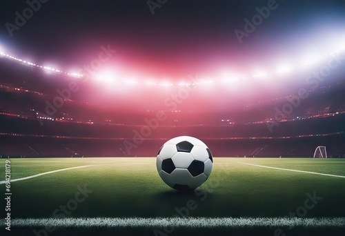 Textured soccer game field with neon fog - center  midfield stock photoSoccer  Ball  Stadium  Backgrounds  Sport