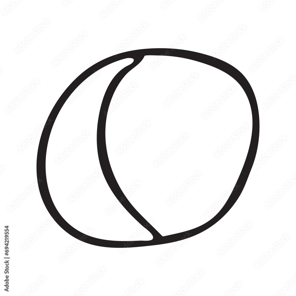 Vector illustration of moon, crescent. Doodle, hand drawing.
Vector illustration of moon, crescent. Doodle, hand drawing.
