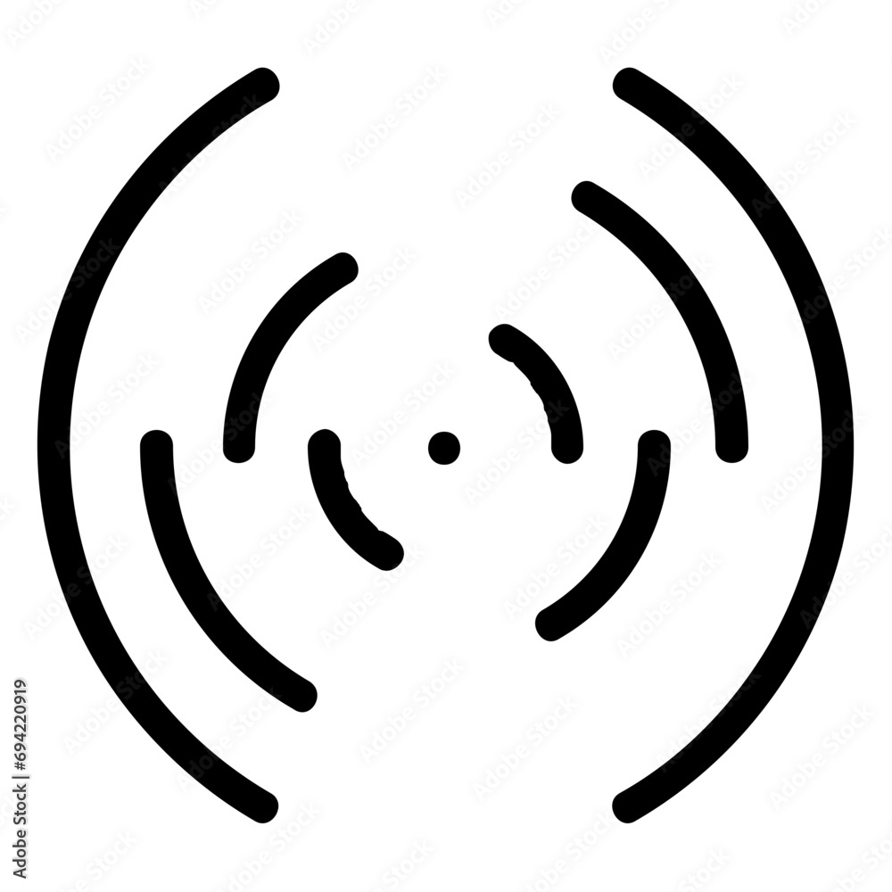 Sonar Or Radar Sound Wave Icon Sonar Or Radar Sound Wave Icon