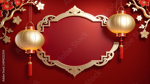 Luner New year background illustration