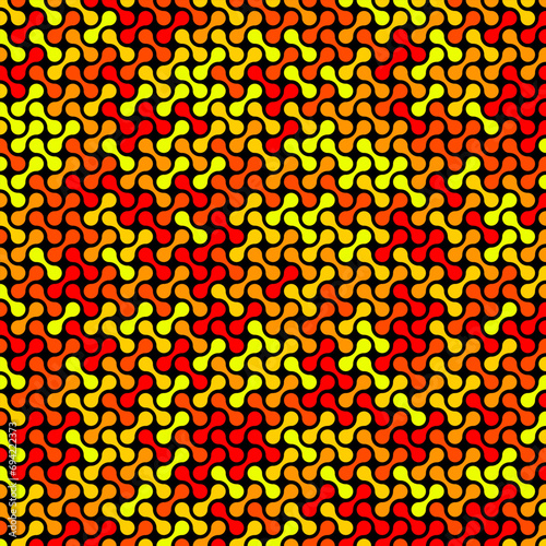 Red orange amp yellow meta balls patten design