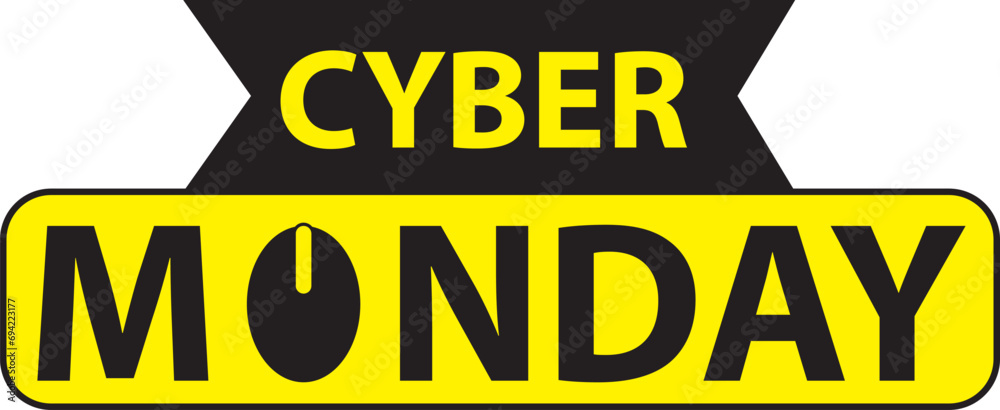 Cyber Monday handmade lettering for banners, labels, prints, posters, web. Vector illustration.