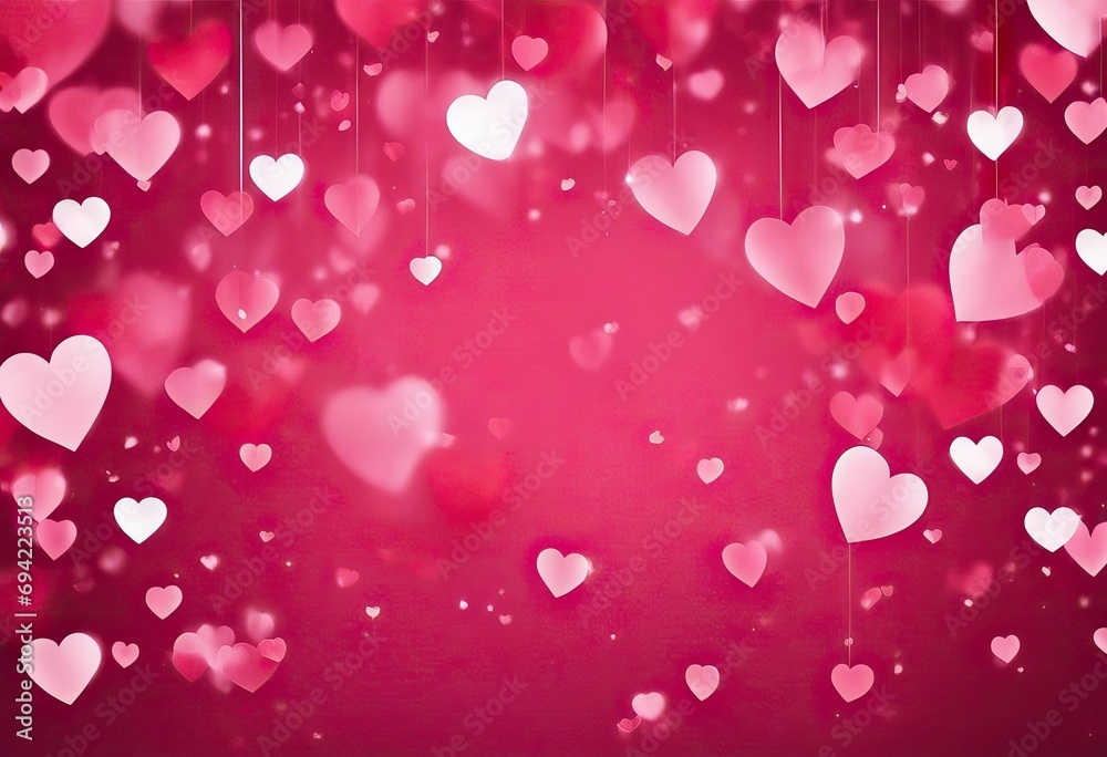 Abstract valentine background with bokeh and Hearts stock illustrationValentine's Day - Holiday, Backgrounds, Shiny, Abstract, Celebration