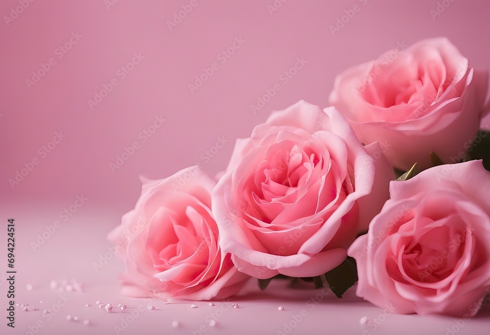 Pink Rose flowers with blurred sofe pastel color background for love wedding and valentines day. stock photoBackgrounds, - Flower, Color, Valentine's Day Holiday