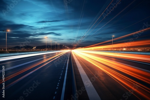 traffic on highway at night © ARTIFICIAN