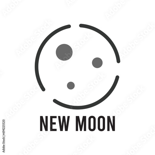 full moon phase icon vector