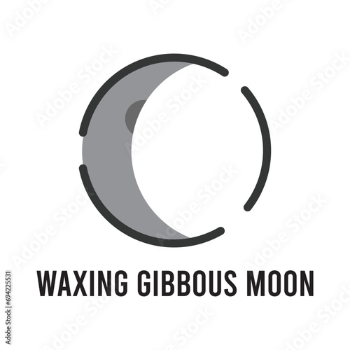 full moon phase icon vector
