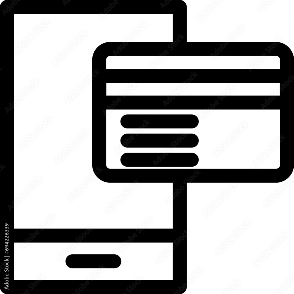 Mobile Banking Icon Illustration Mobile Banking Icon Illustration