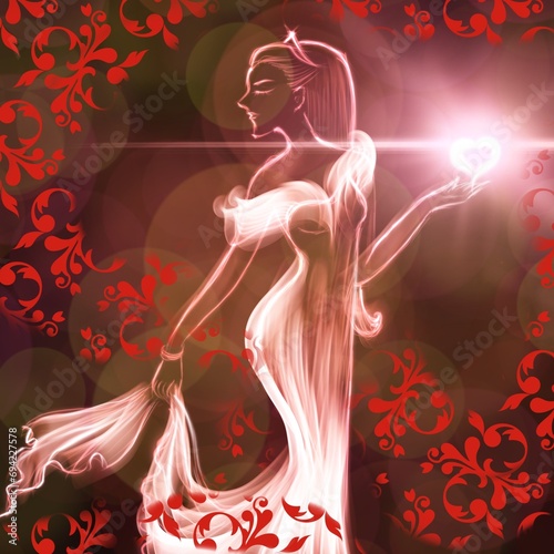 background with hearts