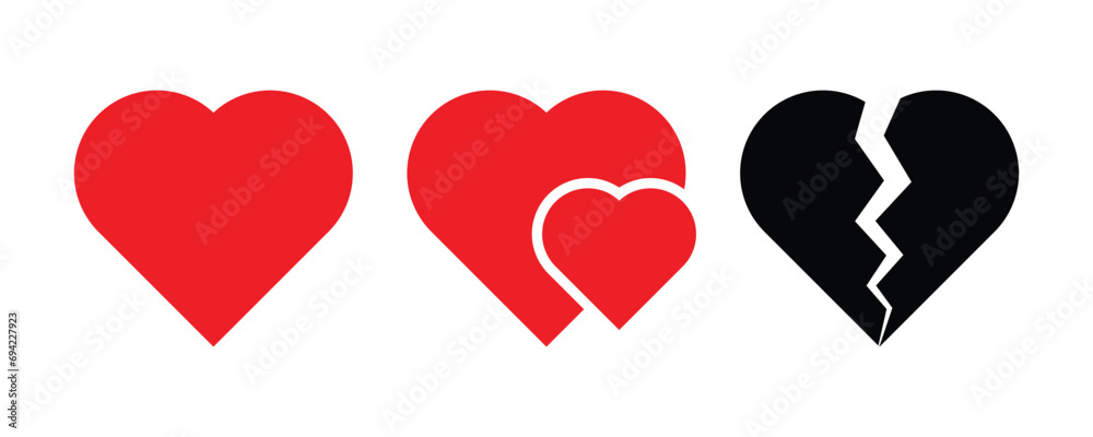 heart shape illustration, love sign, heart icon heart shape illustration, love sign, heart icon