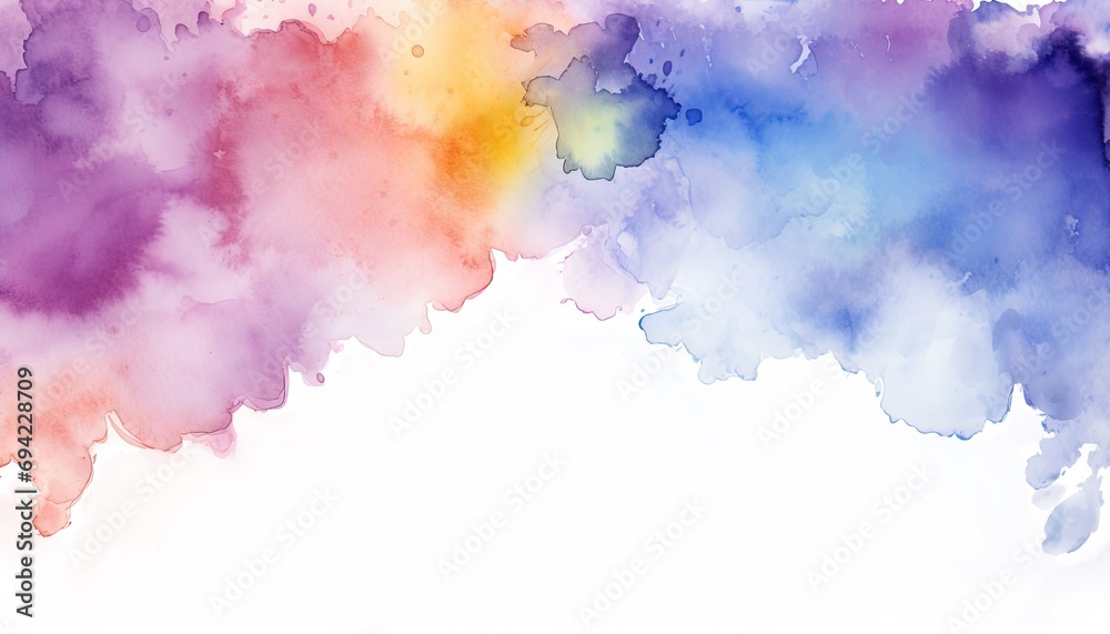 The watercolor spot is a frame. Bright framing in the form of a blurred spot of paint in different colors