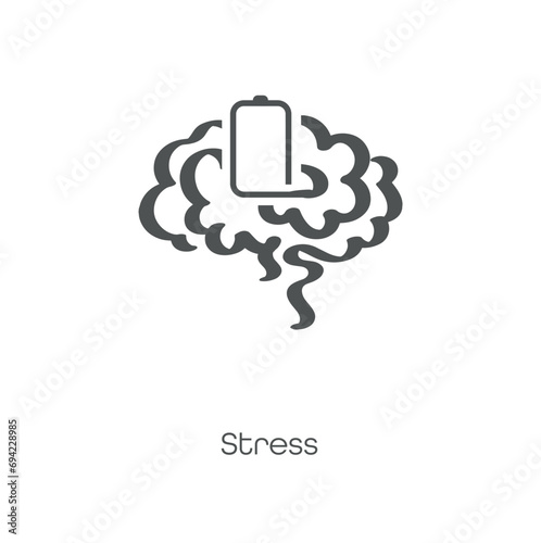 stress icon on white background