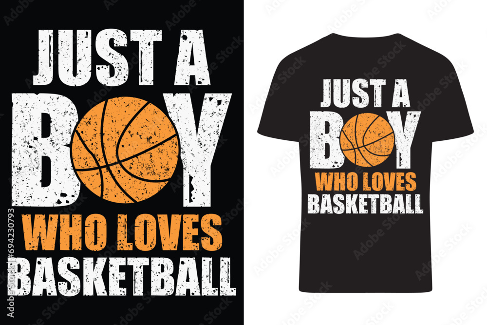 Just a Boy Who Loves Basketball T-Shirt