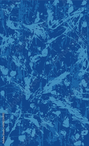 Blue grunge background. The texture of blotches, stains, streaks of paint © VYACHESLAV KRAVTSOV