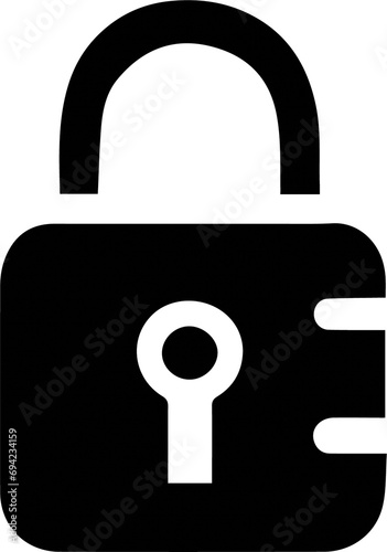 Lock Padlock Icon Symbol - Security and Protection Representation photo
