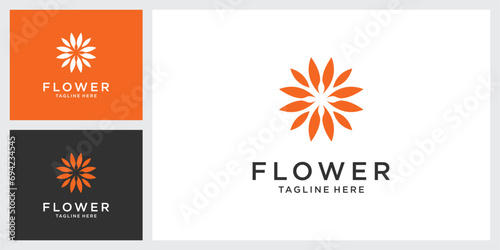 Flower logo vector design template