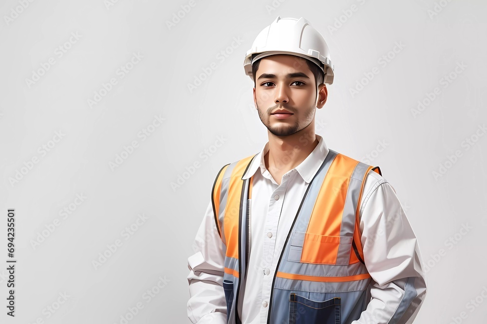 portrait of mature happy handyman showing thumb up, isolated on white background portrait of mature happy handyman showing thumb up, isolated on white background