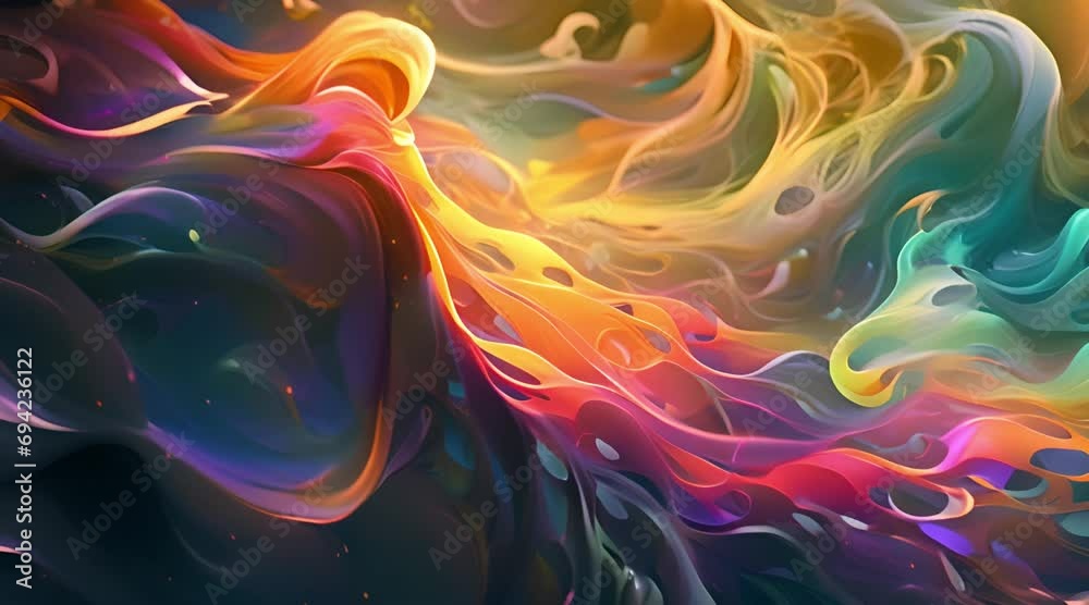 animated abstract shapes colorful natural connection roots