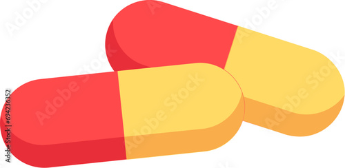Hazardous waste pollution. Expired tablets capsules icon. Toxic materials. Hazardous waste separation problem. Element for infographics design. Simple flat vector isolated on white background