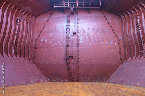 forward bulkhead of cargo hold on bulk carrier photo