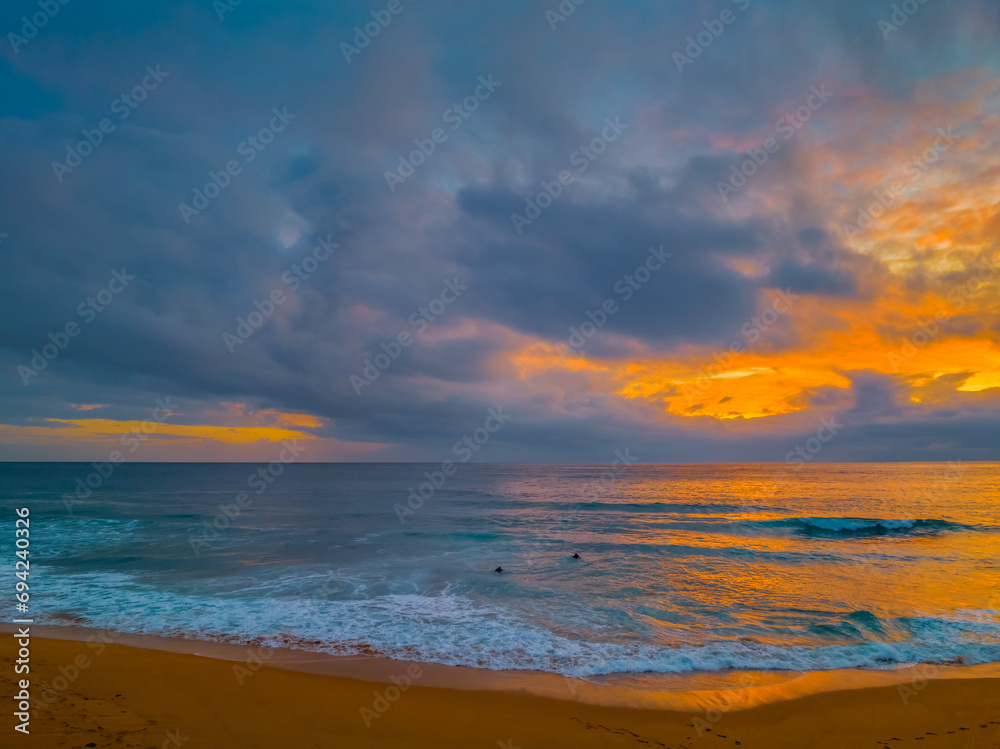Northern Beaches Sunrise at the seaside with rain clouds