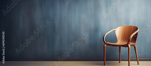 The chair with a lovely wood grain is really attractive. photo