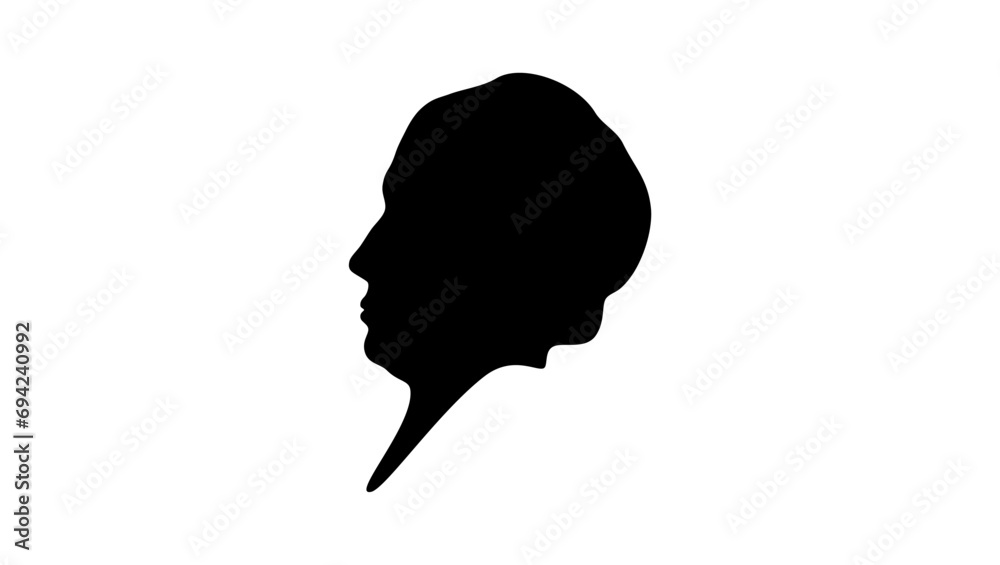 Anne Bullen, black isolated silhouette Anne Bullen, black isolated silhouette