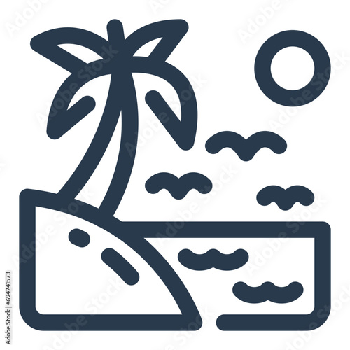 Coastal Beauty of Beach Icon