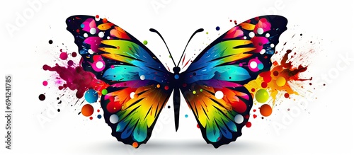 Colorful butterfly with black spots can enhance any project. © 2rogan