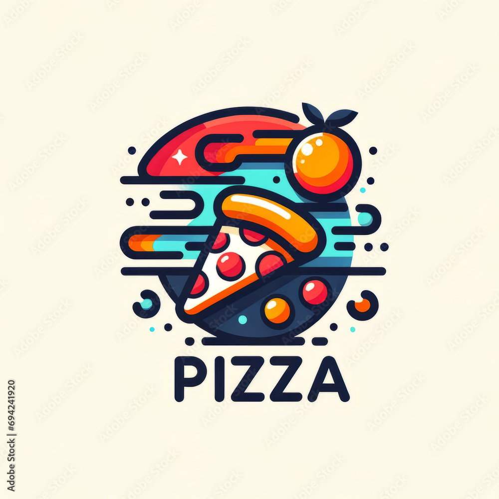 Modern Pizza Logo Modern Pizza Logo