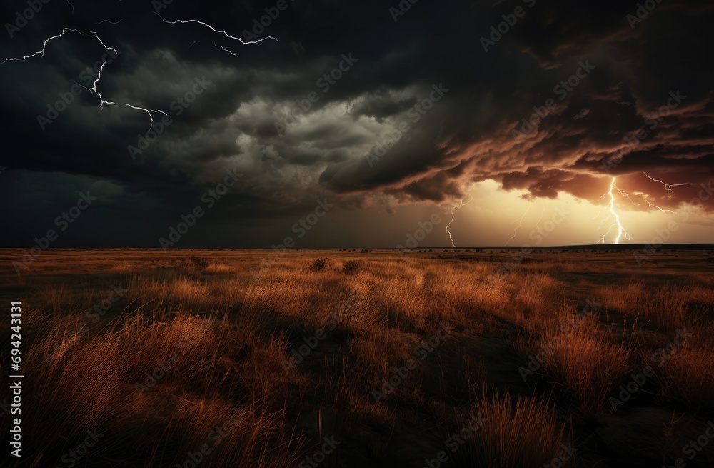 A stormy weather and thunderstorm A stormy weather and thunderstorm