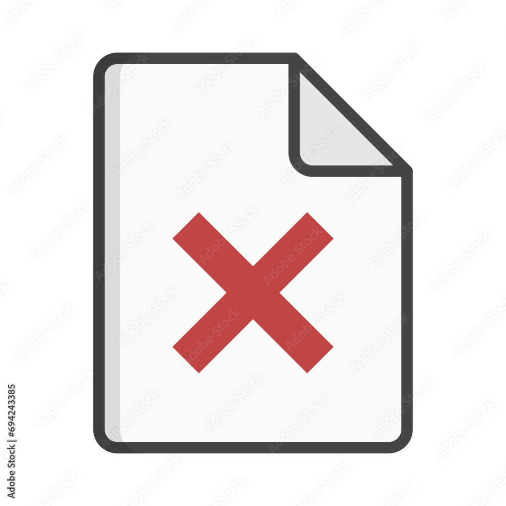 Flat design corrupted file icon. Vector. Flat design corrupted file icon. Vector.