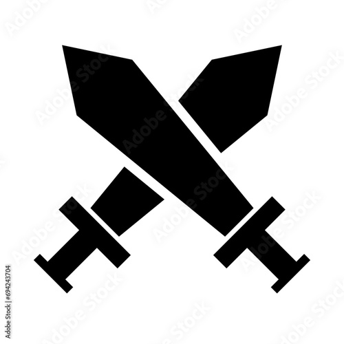 Fight silhouette icon. Battle or duel. Vector.