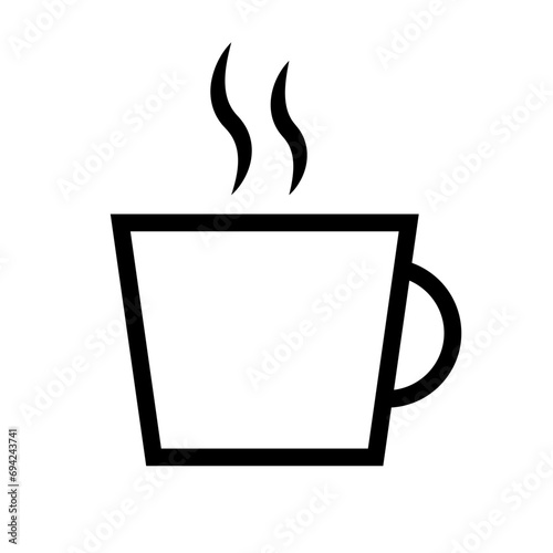 Mug and steam icon. Vector.