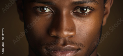 Close up of a black man's eyes