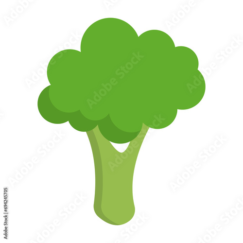Green vegetable broccoli icon. Vector.