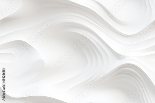 Abstract 3d white background, organic shapes seamless pattern texture. © Slanapotam