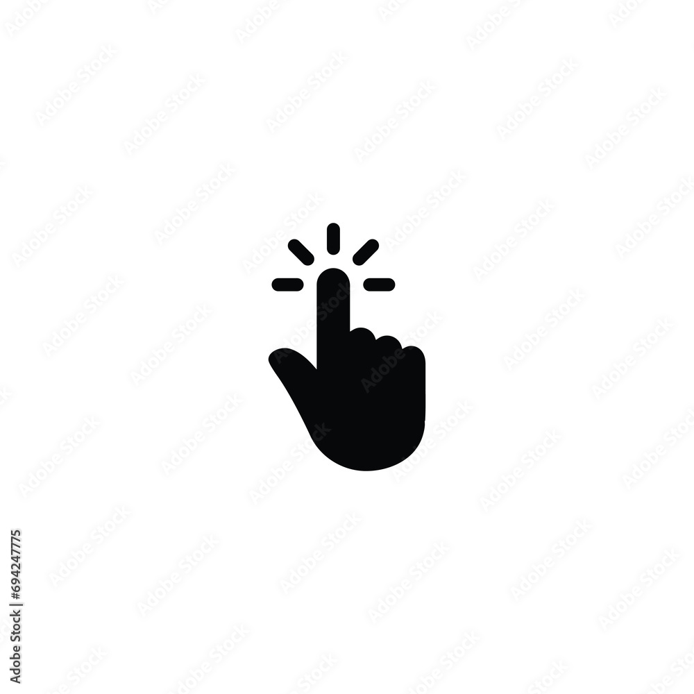 Hand cursor click icon vector for web site Computer and mobile app